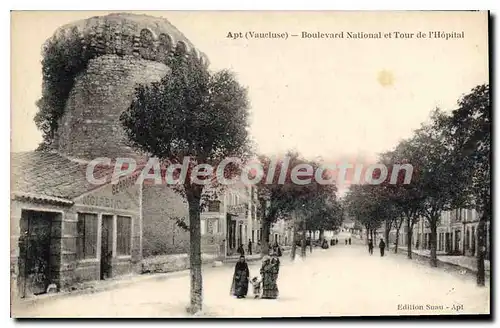 Cartes postales Vaucluse Boulevard National et Tour de l'Hopital