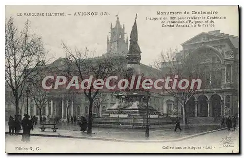 Cartes postales Vaucluse Avigon Monument du Centenaire