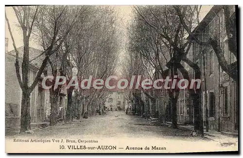Ansichtskarte AK Vaucluse Villes sur Auzon Avenue de Mazan
