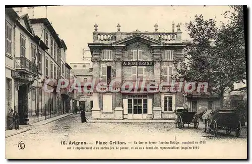Cartes postales Vaucluse Avignon Place Grillon