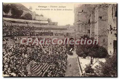 Cartes postales Orange Theatre Antique Vue d'Ensemble de la Scene et Gradins