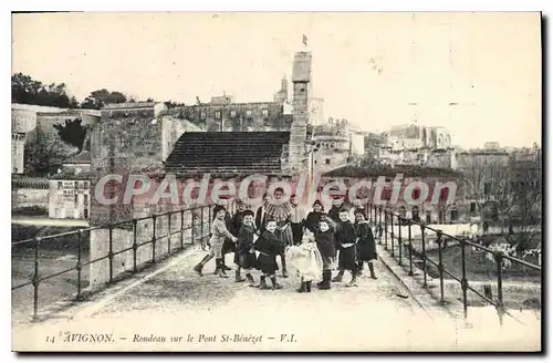 Cartes postales Avignon Rondeau sur le Pont St Benezet