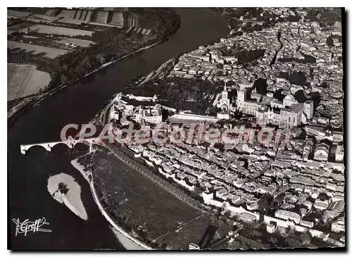 Moderne Karte Avignon Vue aerienne La Ville le Palais des Papes