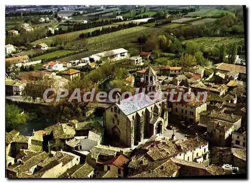 Moderne Karte Le Thor Vue aerienne L'Eglise