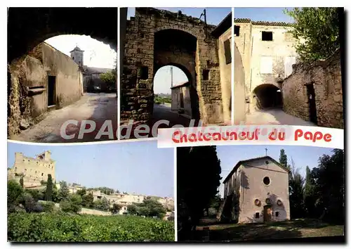 Moderne Karte Chateauneuf du Pape Vieille rue Vieille porte