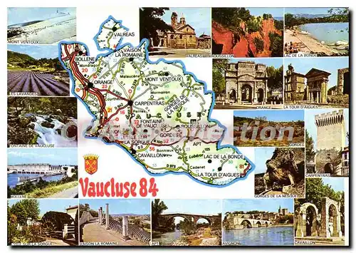 Cartes postales moderne Vaucluse Bollene Apt Cavaillon Carpentras Gordes lac de la bonde V alreas Roussillon