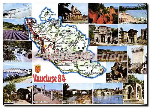 Cartes postales moderne Vaucluse Bollene Apt Cavaillon Carpentras Gordes lac de la bonde V alreas Roussillon