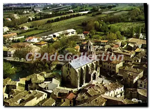 Moderne Karte Le Thor Vue aerienne L'Eglise