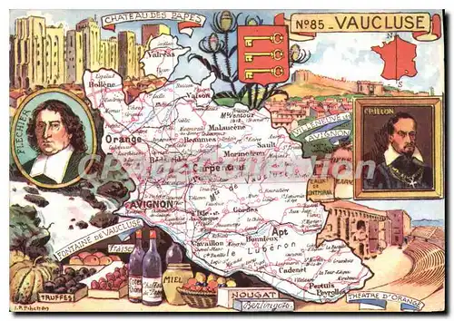 Cartes postales moderne Vaucluse Flechier Truffes Villeneuve les Avignon Fontaine de Vaucluse