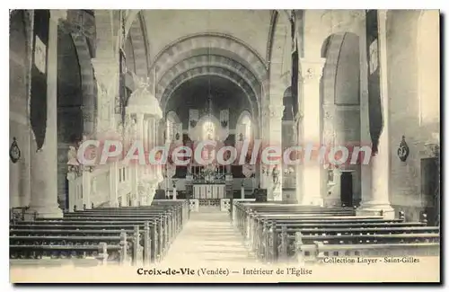 Cartes postales Croix de Vie Interieur de l'Eglise