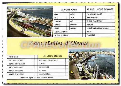 Cartes postales moderne Les Sables D'Olonne questionnaire � choix multiples