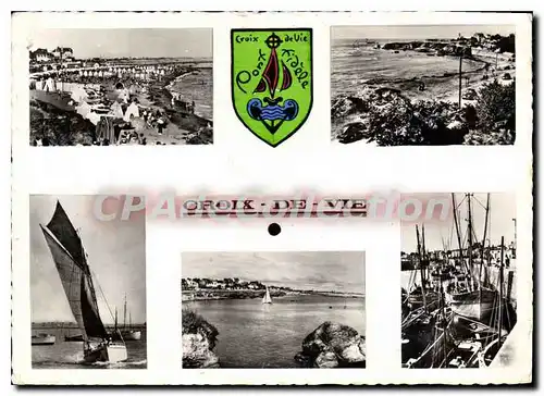 Cartes postales Plage Cote et Port de Croix de Vie