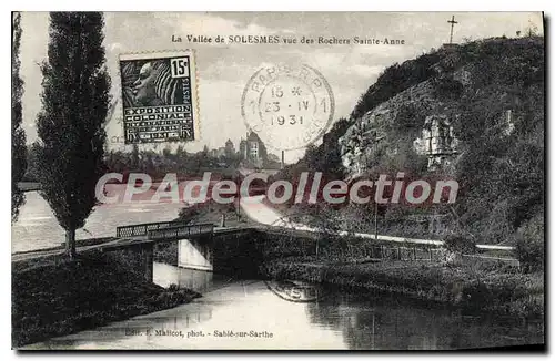 Cartes postales La Vallee de Solesmes vue des Rochers Sainte Anne