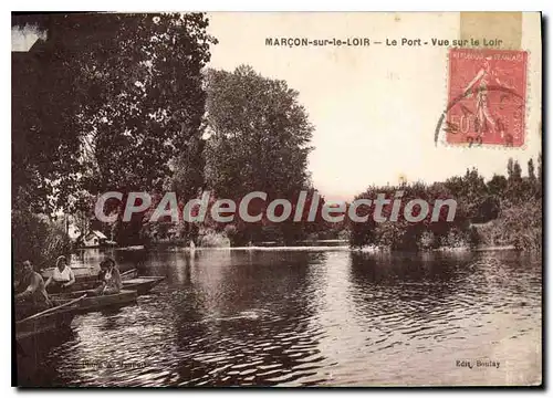 Cartes postales Marcon sur le Loir Le Port Vue sur le Loir