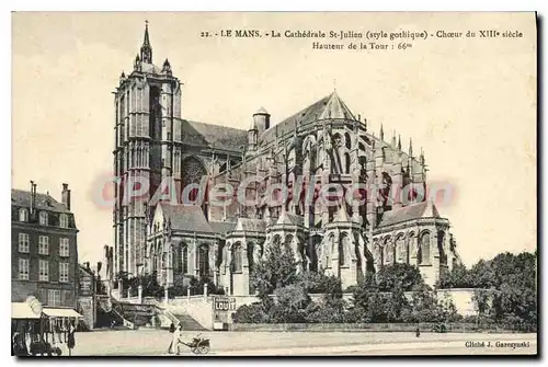 Cartes postales Le Mans La Cathedrale St Julien style gothique Choeur du XIII siecle