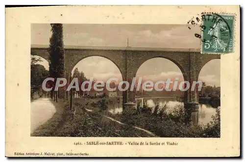 Cartes postales Sable sur Sarthe Vallee de la Sarthe et Viaduc