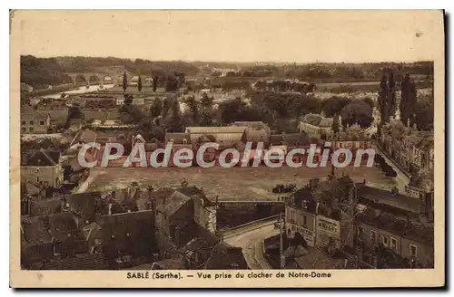 Ansichtskarte AK Sable Sarthe Vue prise du clocher de Notre Dame