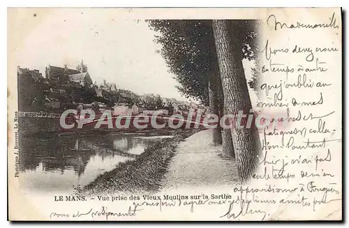 Cartes postales Le Mans Vue prise des Vieux Moulins sur la Sarthe