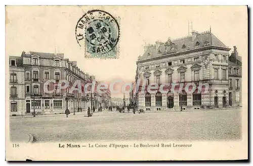 Cartes postales Le Mans La Caisse d'Epargne Le Boulevard Rene Levasseur