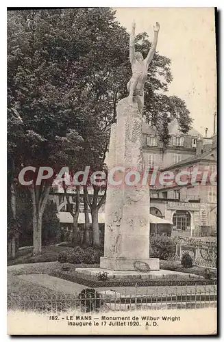 Ansichtskarte AK Le Mans Monument de Wilbur Wright inaugure le 17 juillet 1920