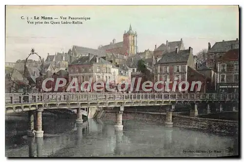 Cartes postales Le Mans Vue panoramique vue prise des Quais Ledru Rollin