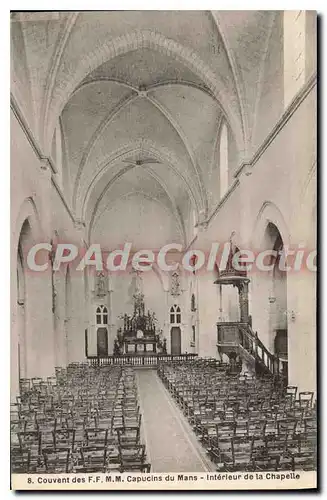 Cartes postales Couvent des F F M M Capucins du Mans Interieur de la Chapelle