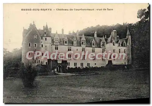 Cartes postales Besse sur Braye Chateau de Courtanvaux vue de face