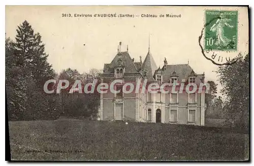 Ansichtskarte AK Environs d'Aubigne Sarthe Chateau de Mazoue