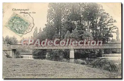 Cartes postales Champagne Le Pont et l'Ile