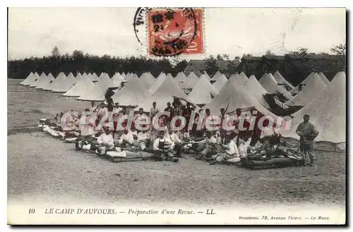 Cartes postales Le Camp d'Auvours Preparation d'une Revue