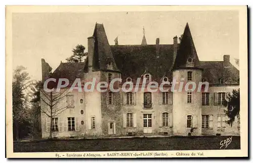 Cartes postales Environs d'Alencon Saint Remy du Plain Sarthe Chateau du Val