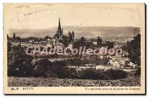 Cartes postales Autun Vue generale prise de la pierre de Couhard