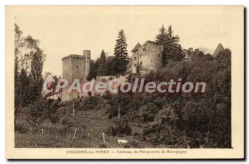 Cartes postales Couches les Mines Chateau de Marguerite de Bourgogne