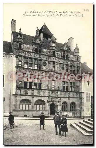 Cartes postales Paray le Monial Hotel de Ville Monument historique style renaissance