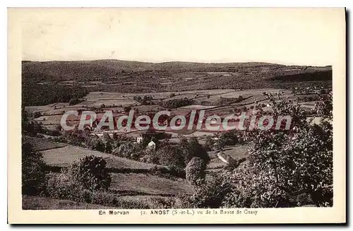 Cartes postales En Morvan Anost S et L vu de la Route de Cussy