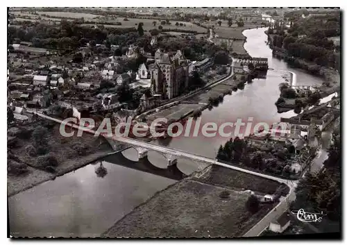 Cartes postales moderne Solesmes Sarthe L'Abbaye Saint Pierre sur les bords de la Sarthe vue aerienne