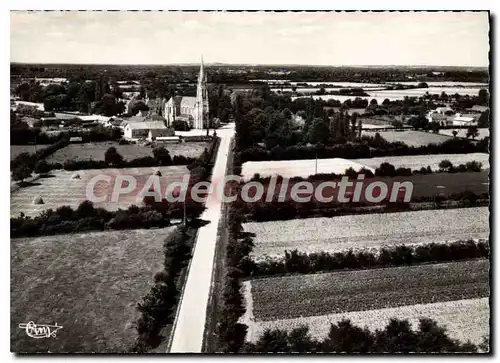 Moderne Karte La Chapelle du Chene Sarthe Arrivee du Pelerinage Vue aerienne