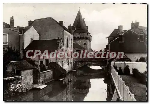 Moderne Karte La Ferte Bernard Sarthe La Porte de Ville sur la riviere l'Huisne