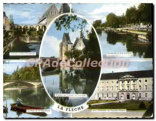 Cartes postales moderne La Fleche Sarthe parc des Carmes cour d'honneur du Prytan�e militaire