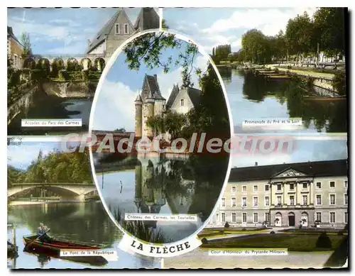 Moderne Karte La Fleche Sarthe parc des Carmes cour d'honneur du Prytan�e militaire