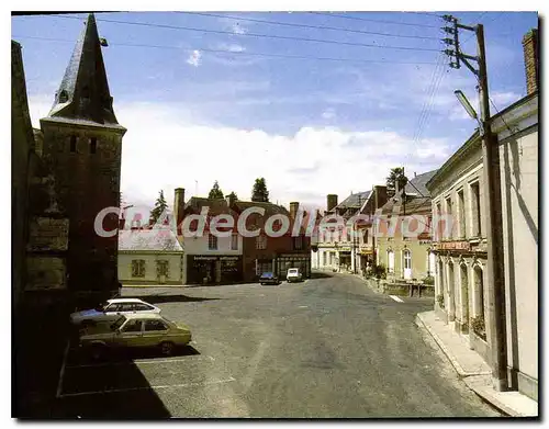 Cartes postales moderne Chahaignes Sarthe La place et l'eglise