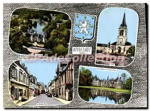 Cartes postales moderne Bonnetable Sarthe ch�teau �glise grande rue