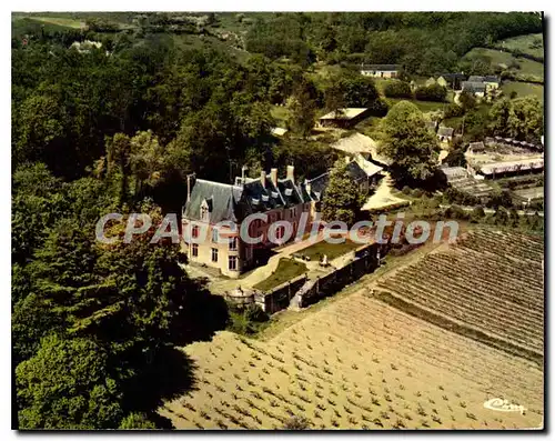 Moderne Karte Besse sur Braye Sarthe Vue aerienne Chateau de Glatigny