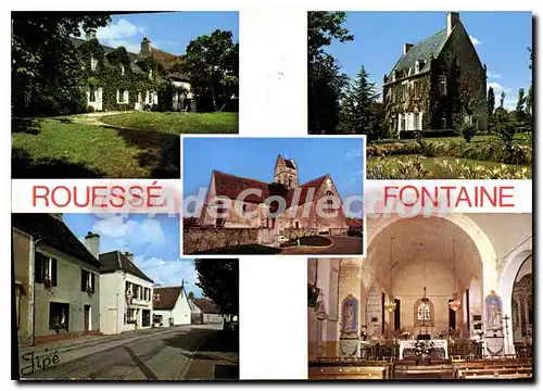 Moderne Karte Rouesse fontaine Sarthe l'Eglise Le centre Interieur de l'Eglise