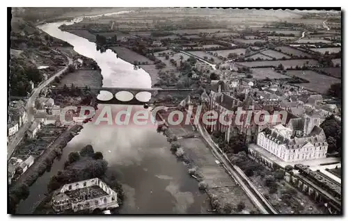 Moderne Karte Solesmes Sarthe Vue aerienne