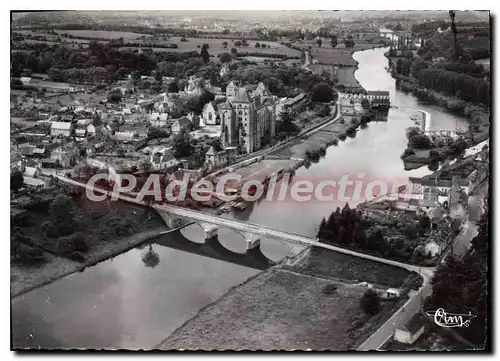 Moderne Karte Solesmes Sarthe Vue aerienne