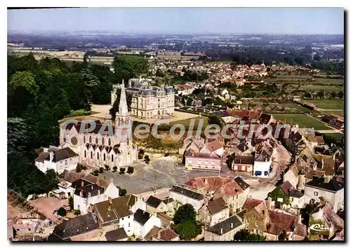 Moderne Karte Montfort le Rotrou Sarthe Vue generale aerienne