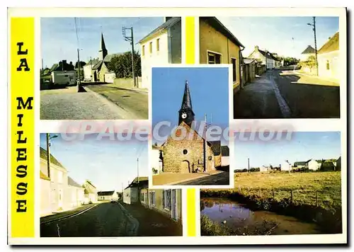 Cartes postales moderne La Milesse Sarthe l'Eglise le Bourg l'entree du Bourg