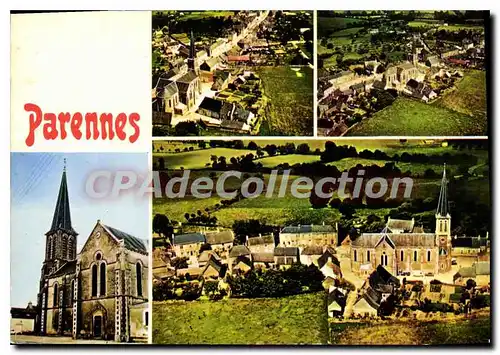 Cartes postales moderne Parennes Sarthe L'Eglise Vues generales