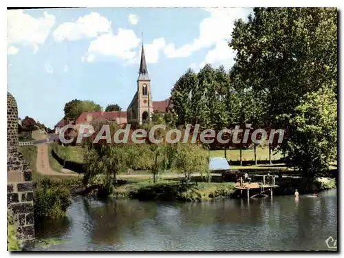 Cartes postales moderne Saint Marceau Sarthe la Baignade et le camping